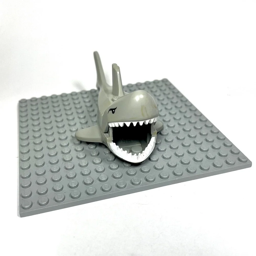 LEGO City Sea Life Dark Bluish Gray Shark Animal Jaws Gills Molded Eyes 14518c01